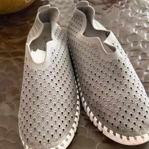 Chic Gray Patterned Slip-On Shoes Ilse Jacobsen 
Tulip shoe.